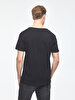 V-neck With Pockets Black T-shirt