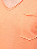 V-neck With Pockets Orange T-shirt