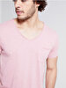 V-neck With Pockets Pink T-shirt