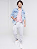 V-neck With Pockets Pink T-shirt