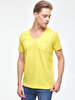 V-neck With Pockets Yellow T-shirt