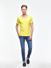 V-neck With Pockets Yellow T-shirt