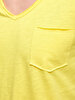 V-neck With Pockets Yellow T-shirt