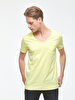 V-neck With Pockets Yellow T-shirt
