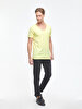 V-neck With Pockets Yellow T-shirt