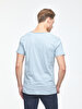 V-neck With Pockets Blue T-shirt