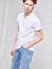 V-neck Basic Fit White T-shirt