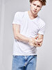 V-neck Basic Fit White T-shirt