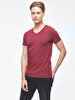 V-neck Basic Fit Red T-shirt