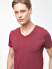 V-neck Basic Fit Red T-shirt