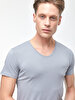 V-neck Basic Fit Grey T-shirt