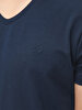 V-neck Basic Fit Navy T-shirt