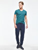 V-neck Basic Fit Green T-shirt
