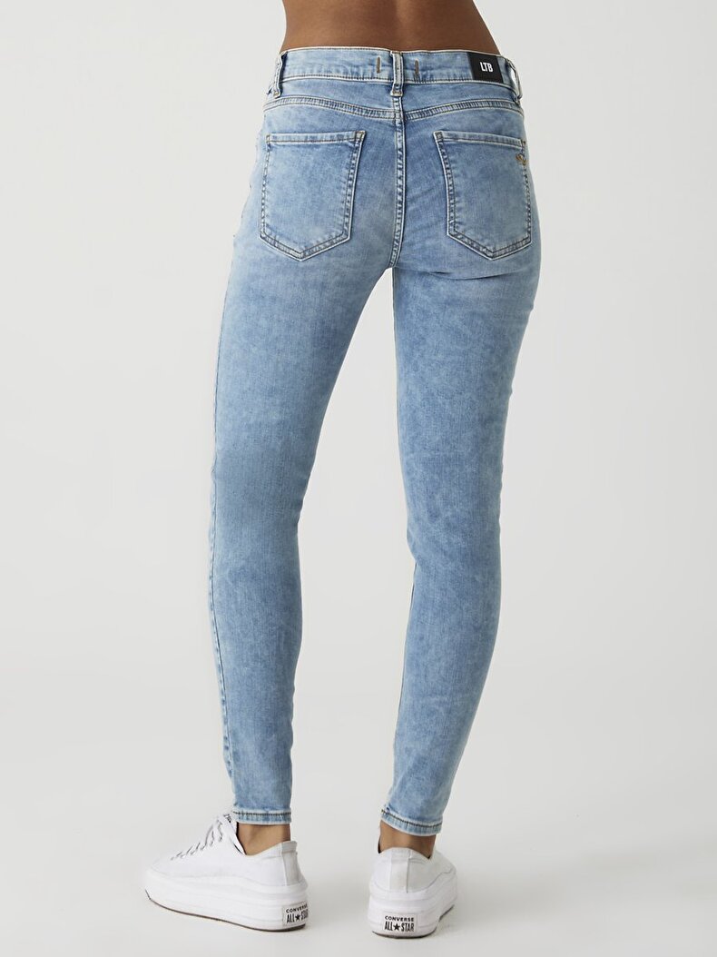 Lonia Mid Rise Orta Bel Jean Hosen