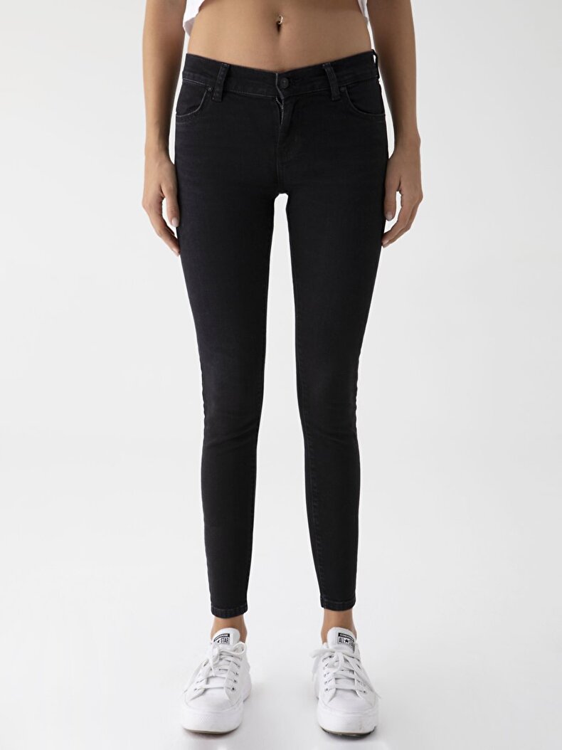 Lonia Mid Rise Orta Bel Jean Hosen
