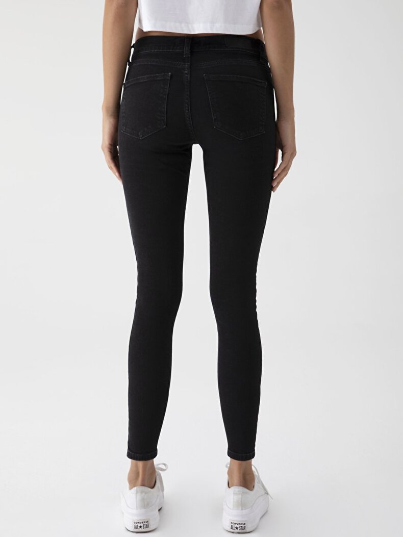 Lonia Mid Rise Orta Bel Jean Hosen