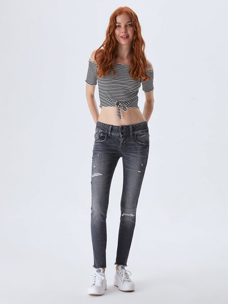 Julita X Dar Paça Düşük Bel Jean Hosen