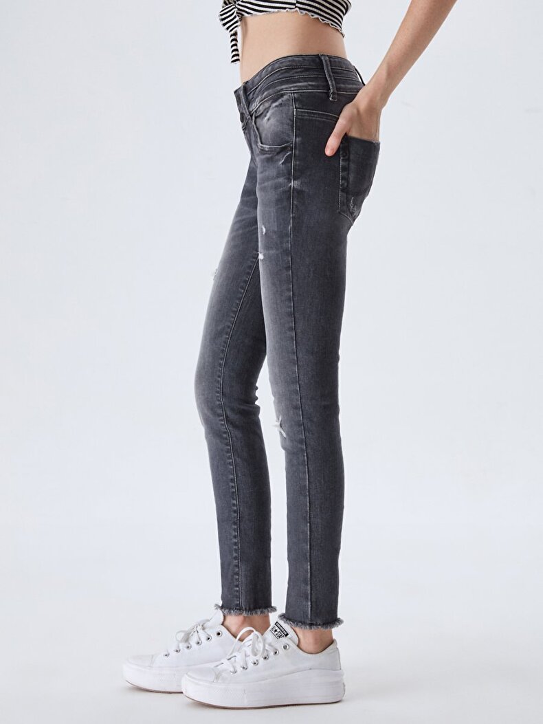 Julita X Dar Paça Düşük Bel Jean Hosen