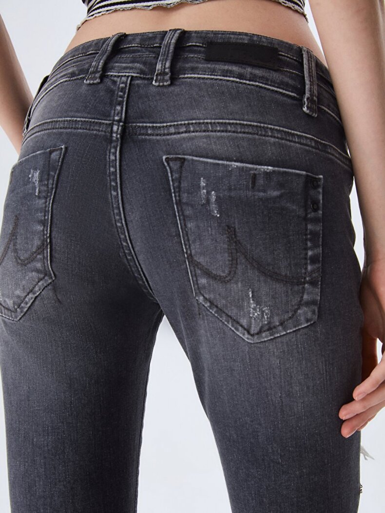Julita X Dar Paça Düşük Bel Jean Hosen
