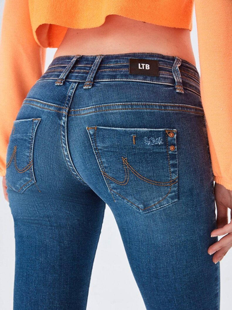 Julita X Dar Paça Düşük Bel Jean Hosen