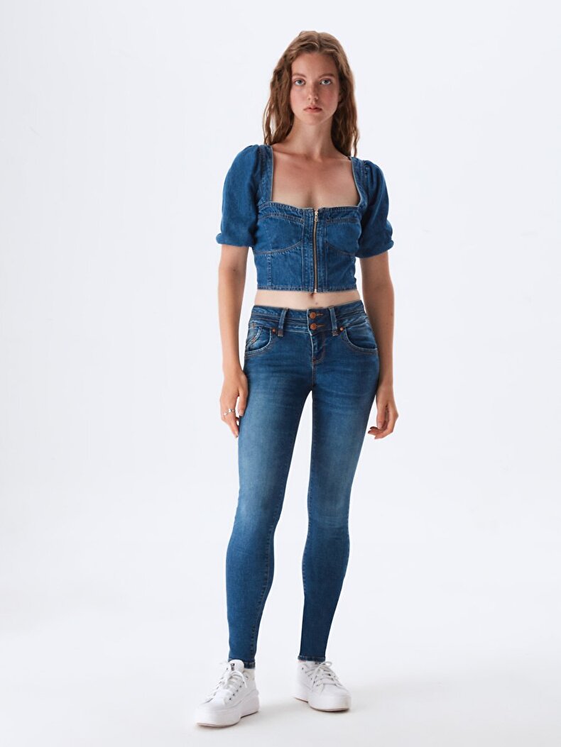 Julita X Dar Paça Düşük Bel Jean Hosen