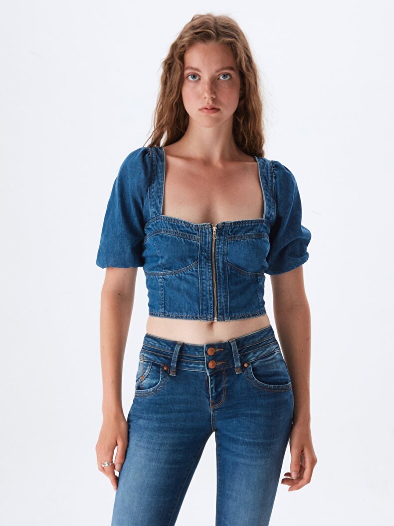 Julita X Dar Paça Düşük Bel Jean Hosen