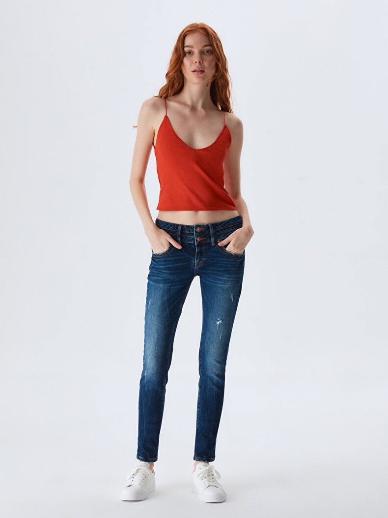 Julita X Dar Paça Düşük Bel Jean Hosen