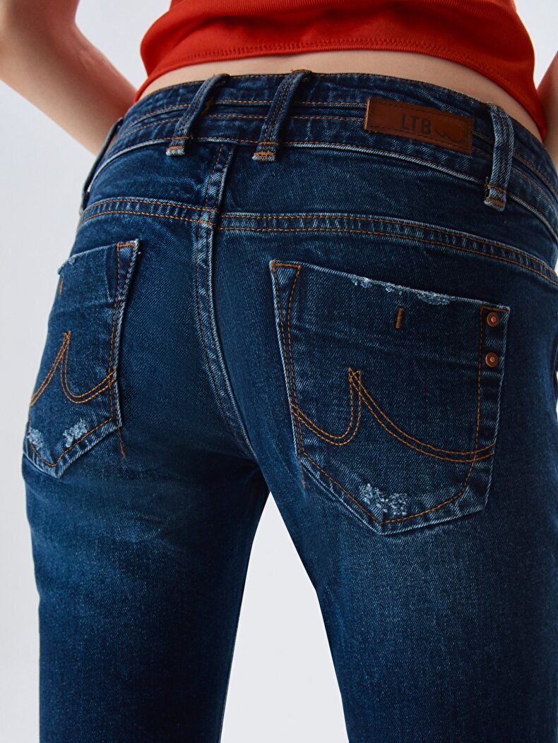 Julita X Dar Paça Düşük Bel Jean Hosen
