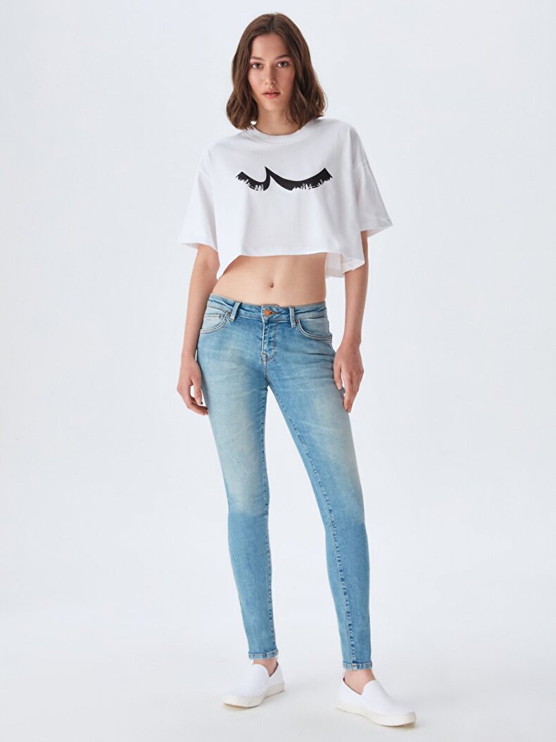 Nicole Dar Paça Orta Bel Jean Hosen