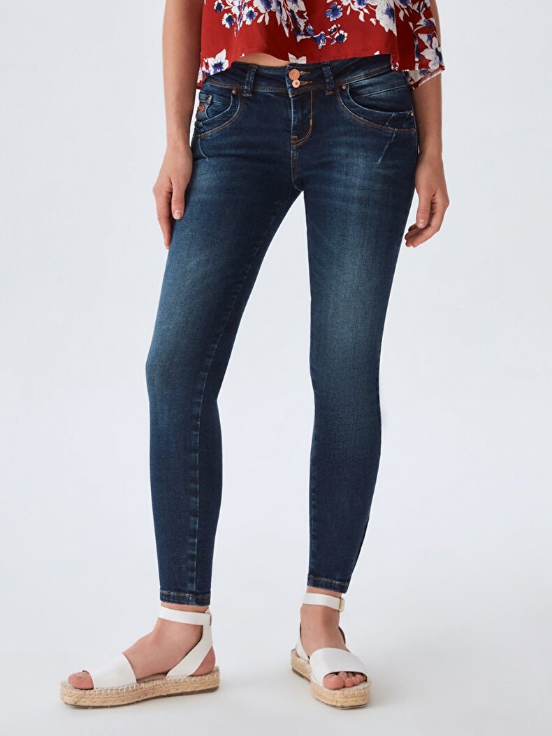 Senta Zip Low Rise Skinny Hosen