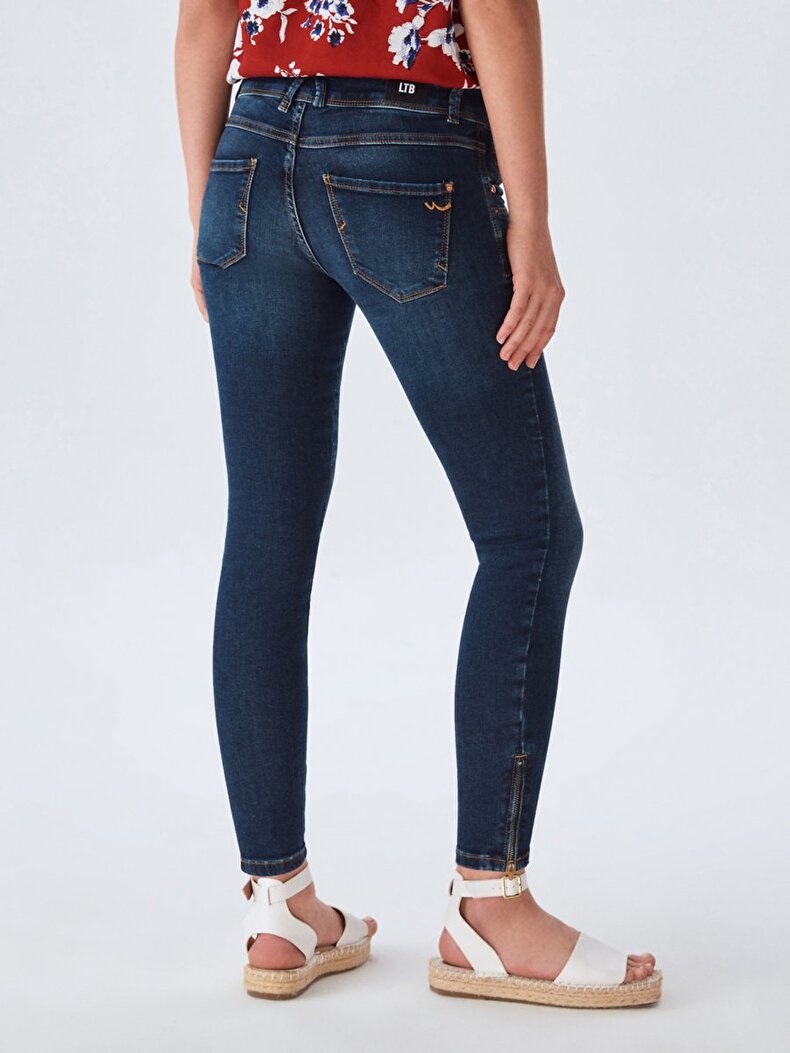 Senta Zip Low Rise Skinny Hosen
