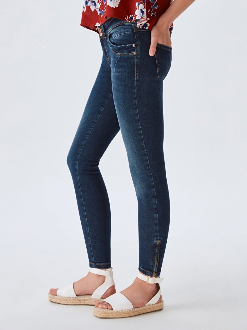 Senta Zip Low Rise Skinny Hosen