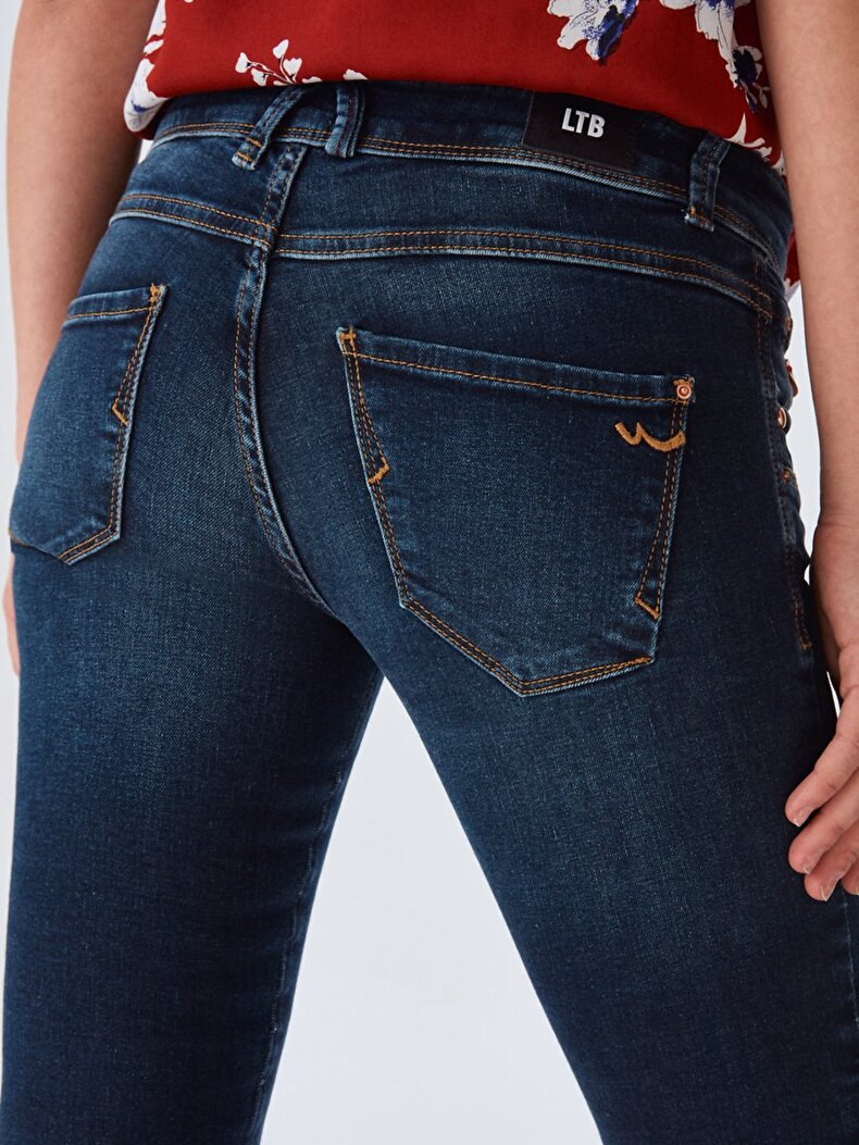 Senta Zip Low Rise Skinny Hosen