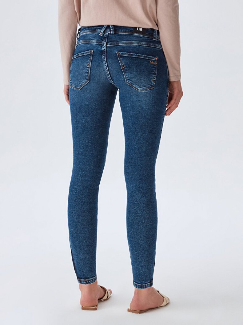 Senta Zip Low Rise Skinny Hosen