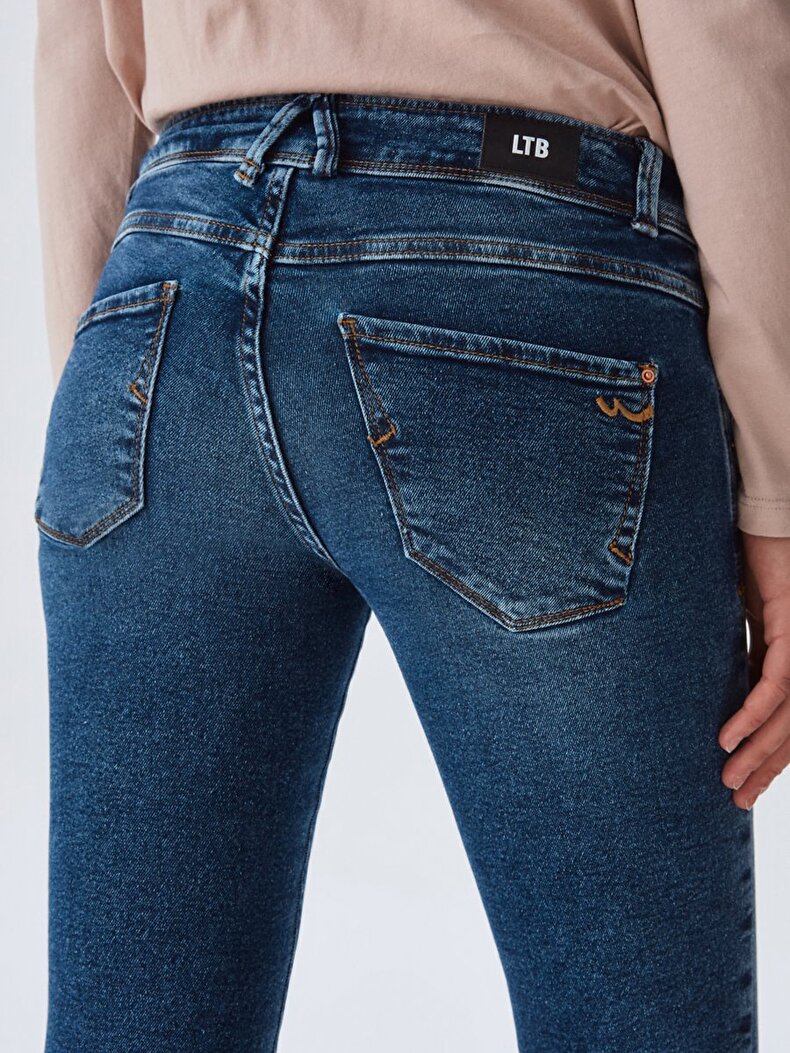 Senta Zip Low Rise Skinny Hosen