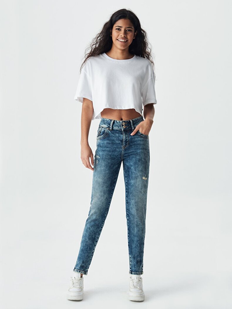 Molly Super High Dar Paça Yüksek Bel Jean Hosen