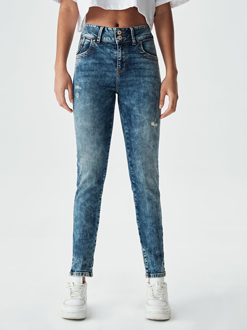 Molly Super High Dar Paça Yüksek Bel Jean Hosen