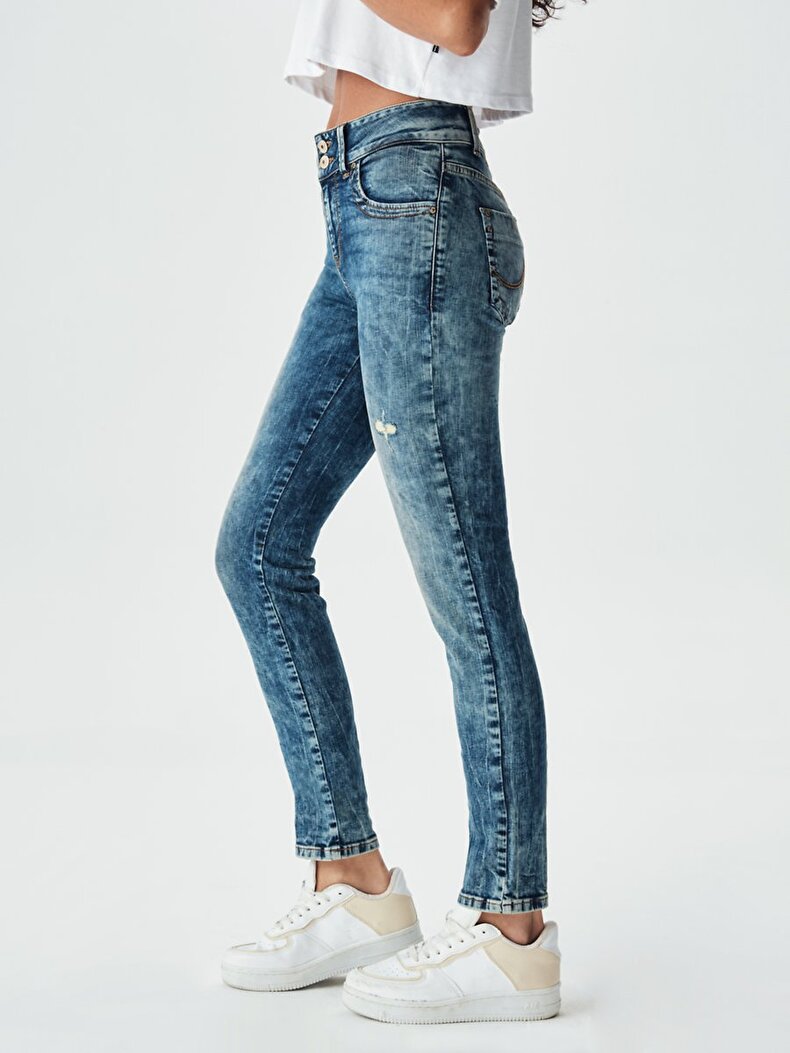 Molly Super High Dar Paça Yüksek Bel Jean Hosen
