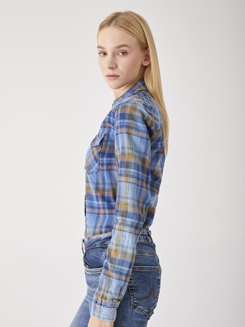 Lucinda Sli̇m Jean Hemd
