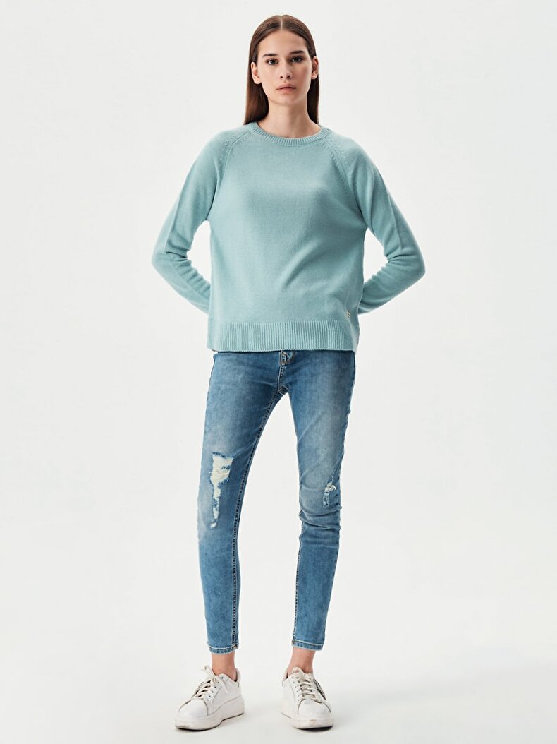 Crew Neck Grün Pullover