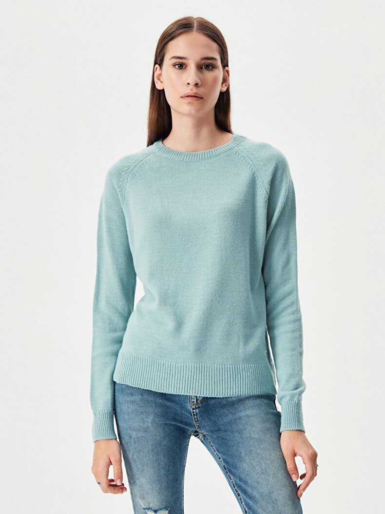 Crew Neck Grün Pullover