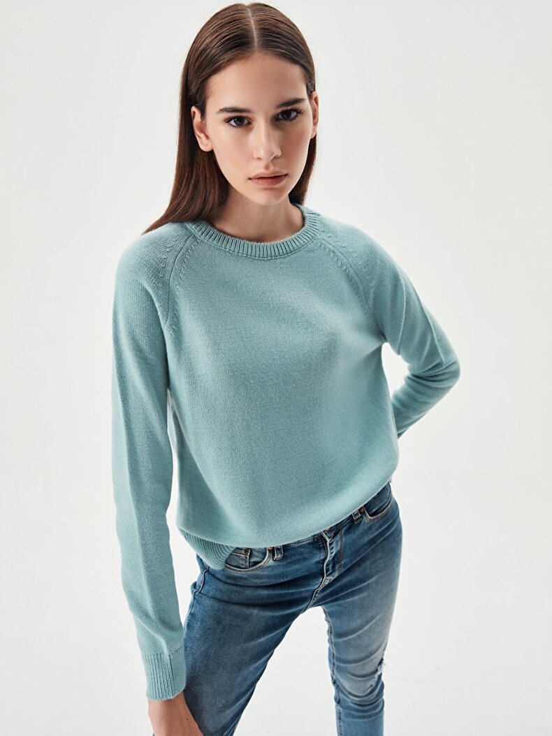 Crew Neck Grün Pullover