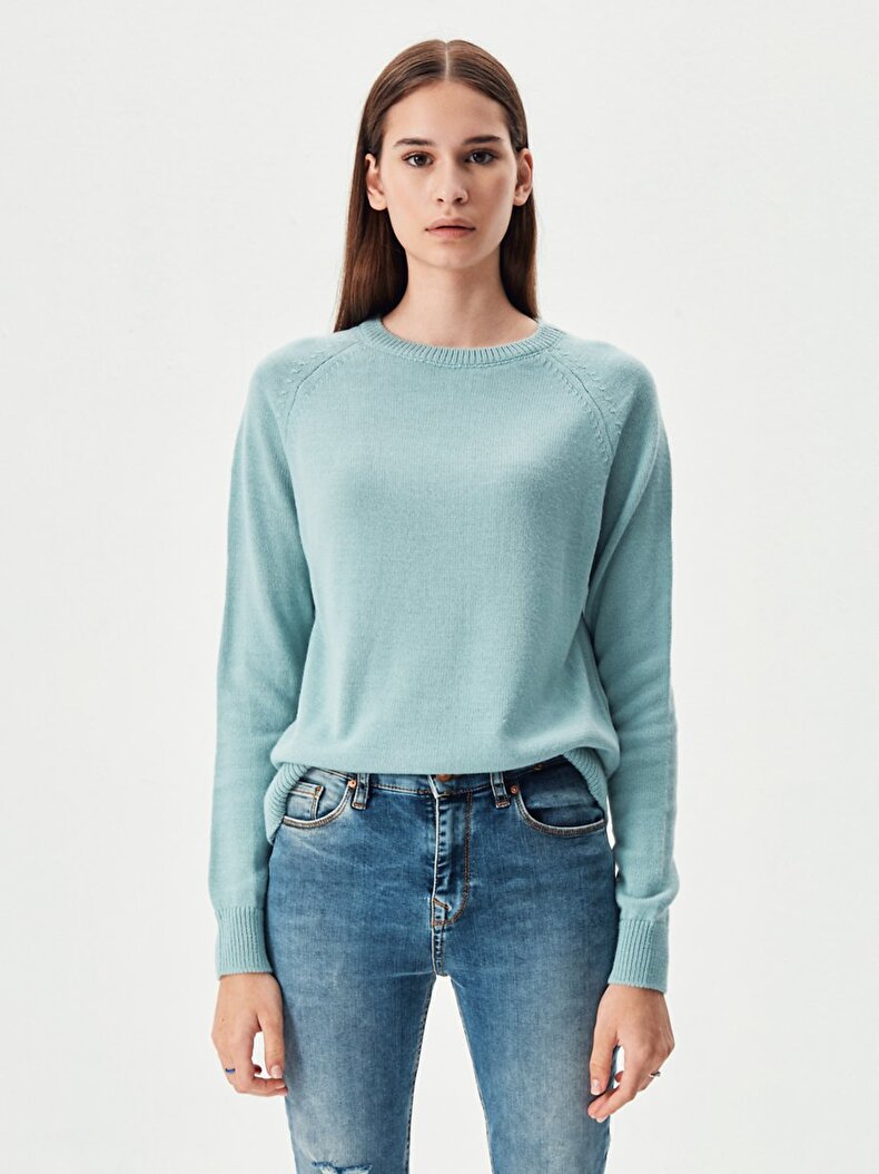 Crew Neck Grün Pullover