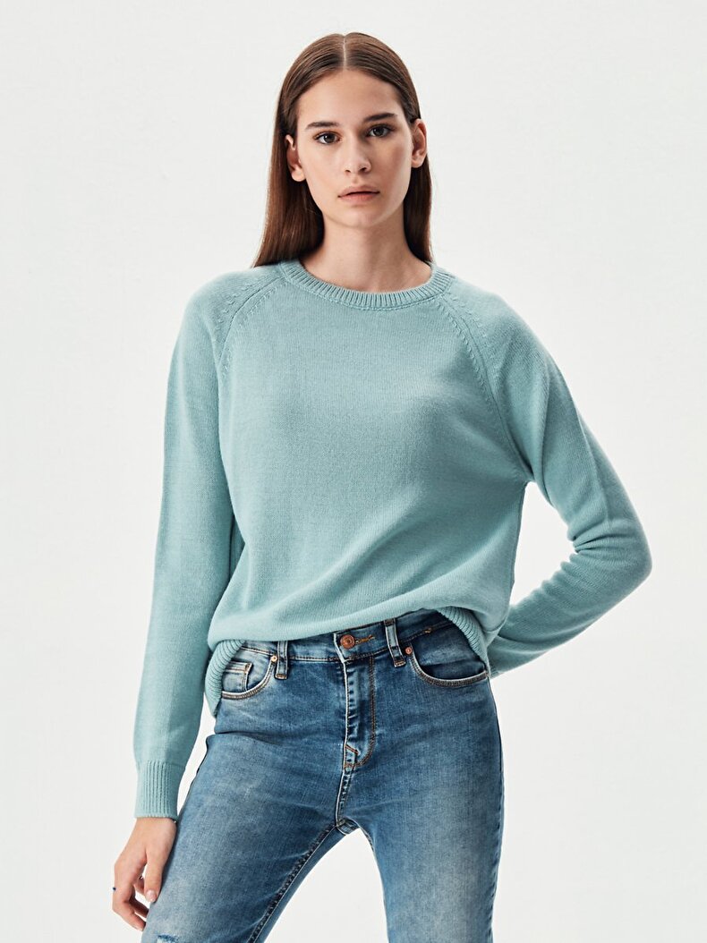 Crew Neck Grün Pullover