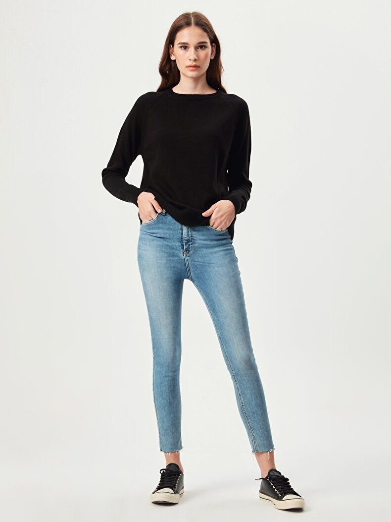 Crew Neck Schwarz Pullover