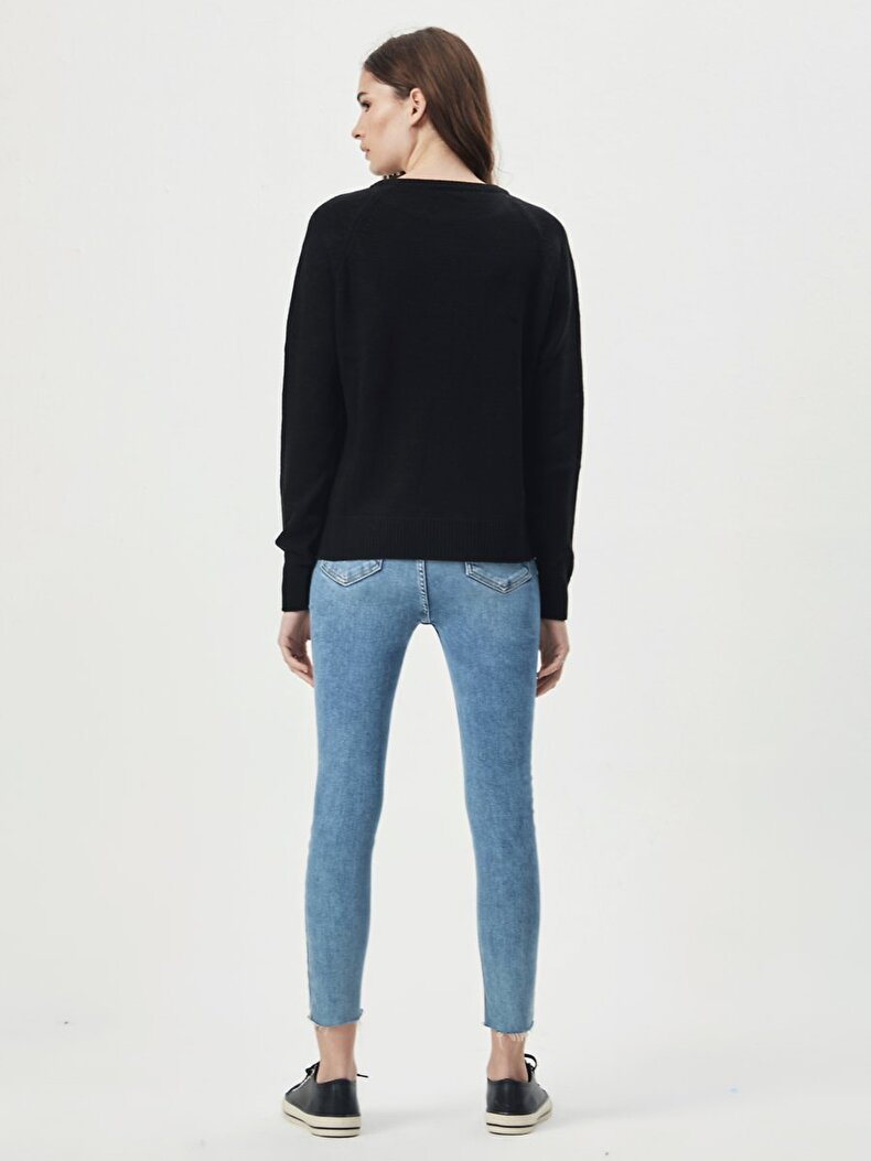 Crew Neck Schwarz Pullover