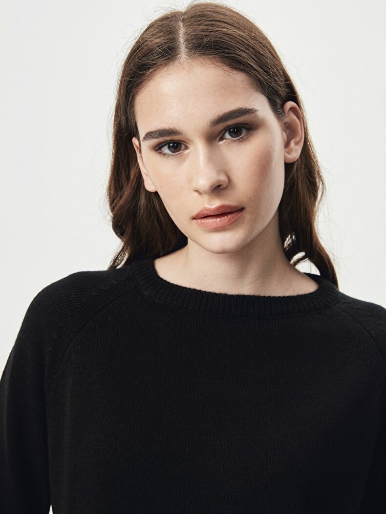 Crew Neck Schwarz Pullover