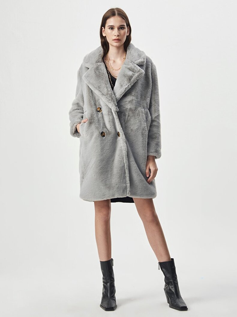 Long Fur Grau Jacken