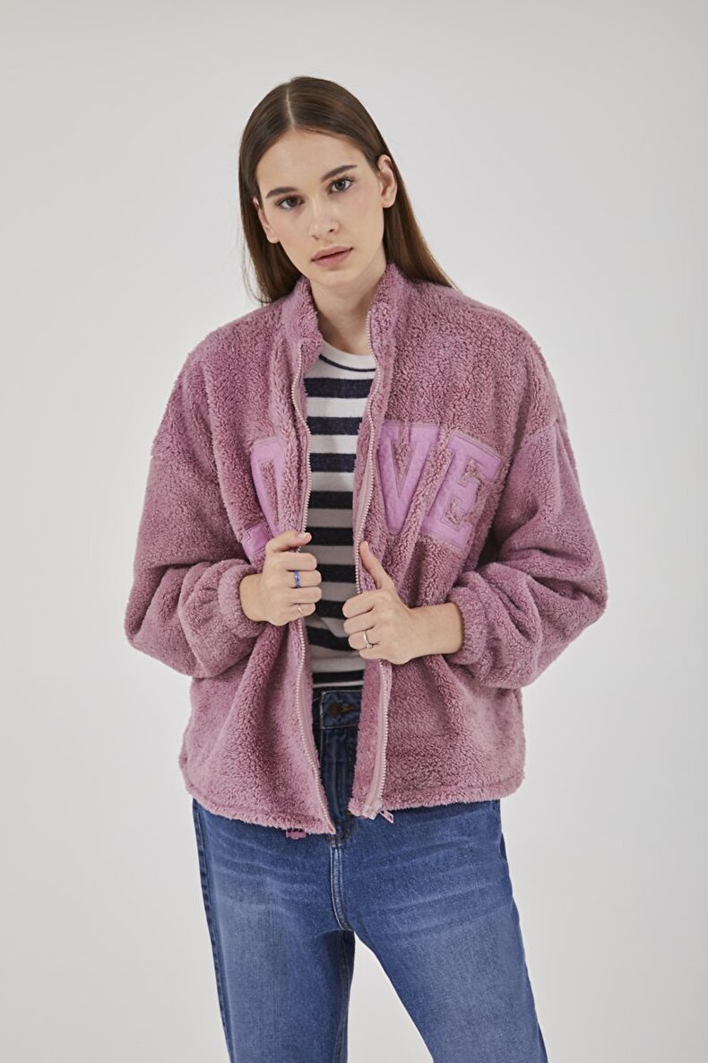 Plush Pink Strickjacke