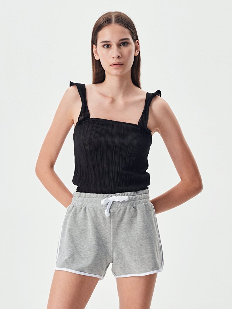 Striped Short Grau Shorts